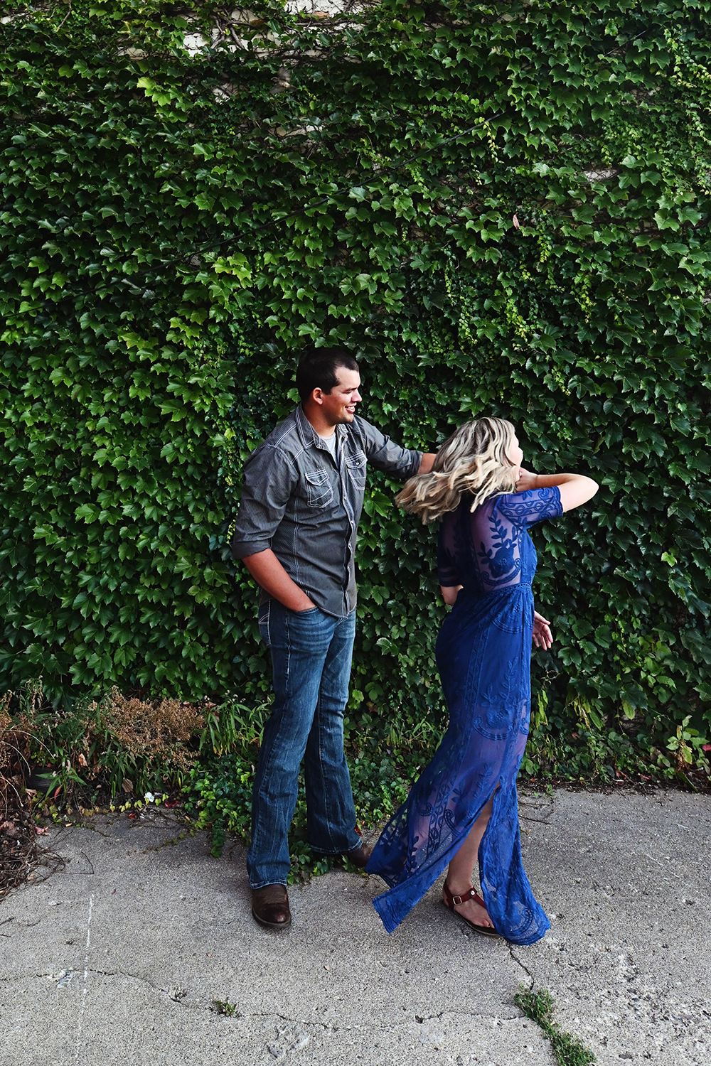 gorgeous twirling engagement session