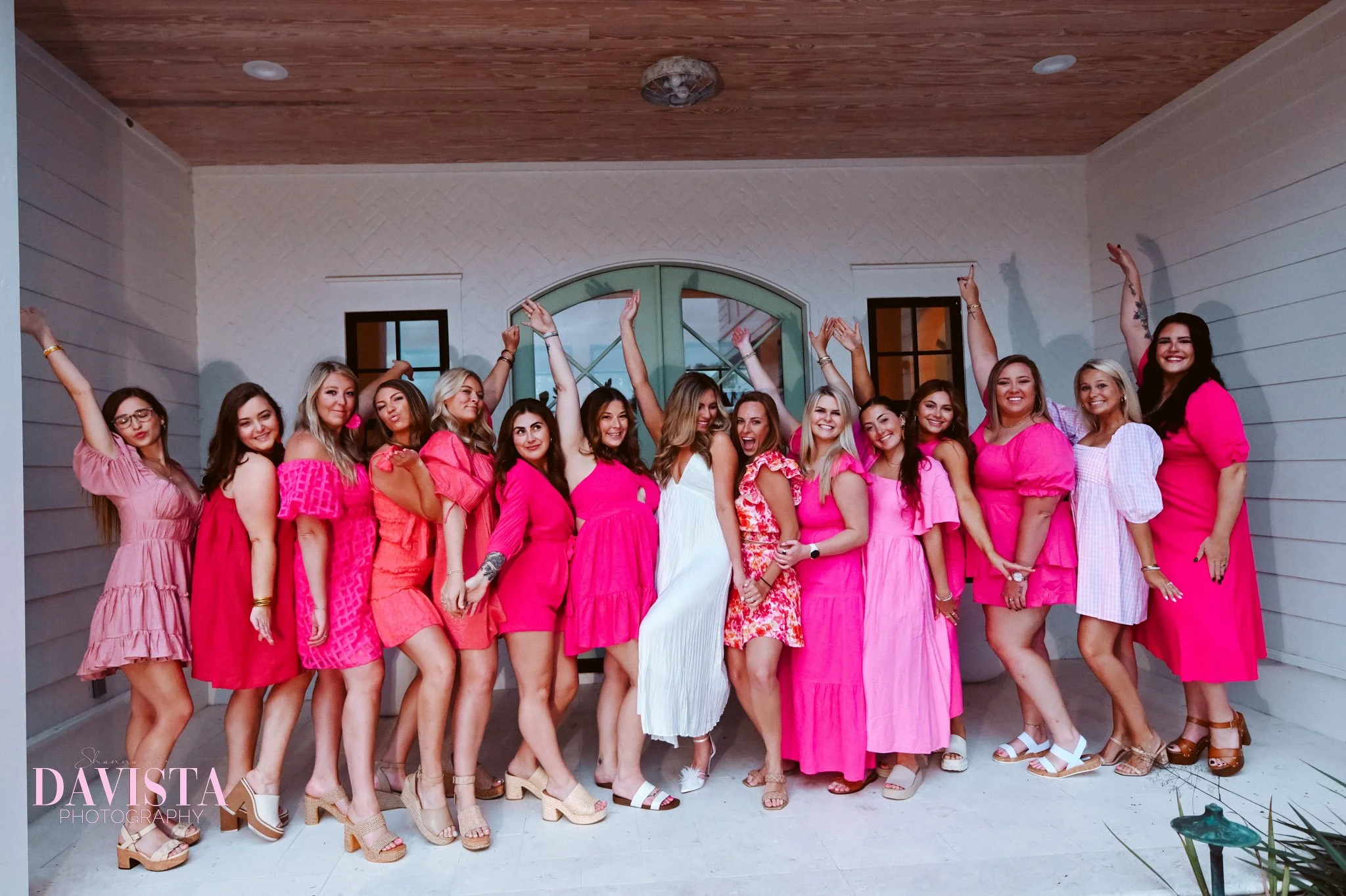 pink girls trip photoshoot