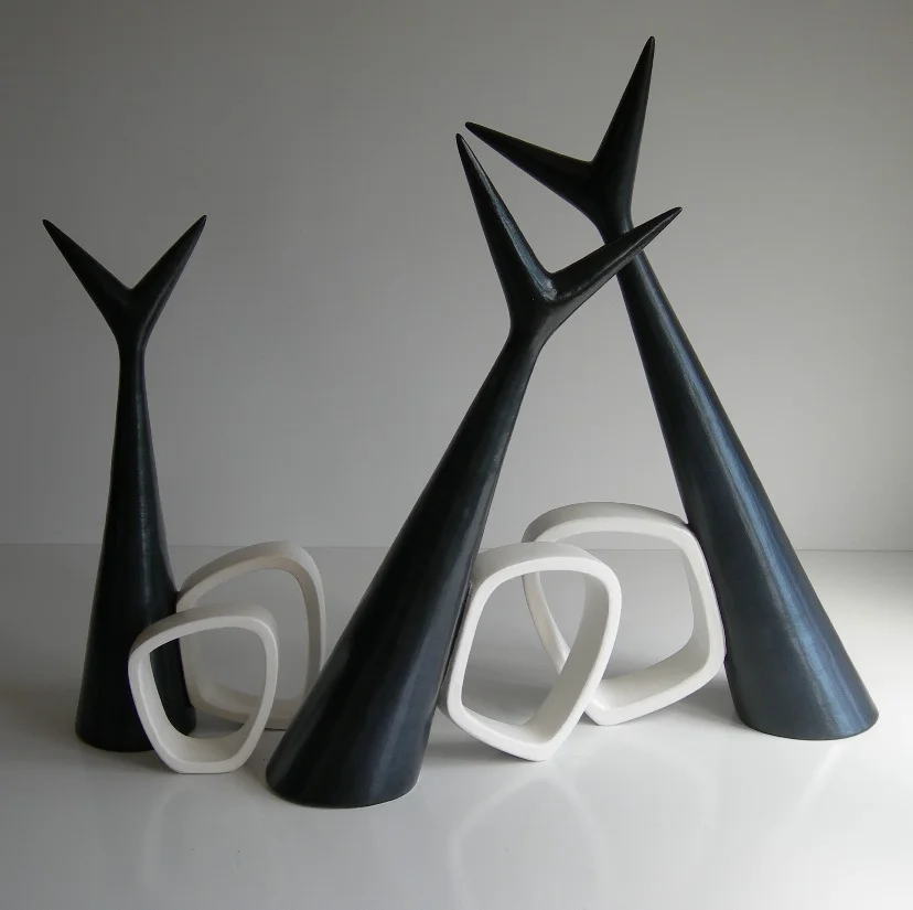   Night Forest . Deakin University Art Award, finalist. (Ceramic. Height 80 cm.) 