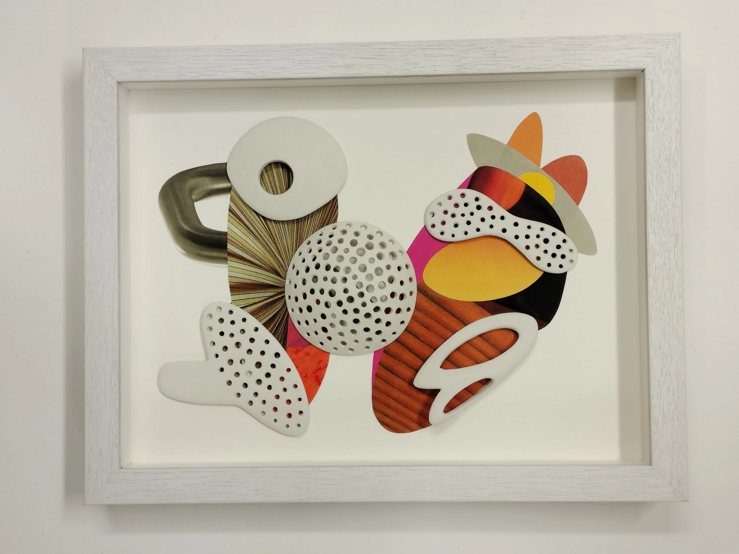 Assemblage 2025 Mixed Media Wall Relief. 33.5cmHx26cmWx3.5cmD. Fiona Murphy