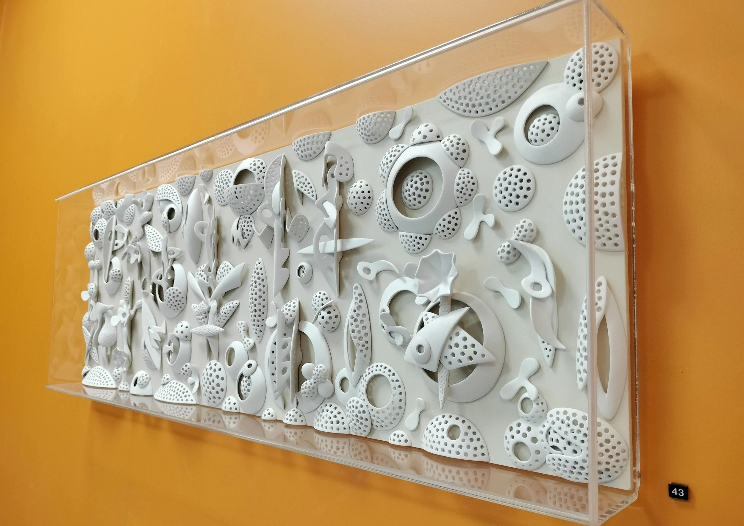 Emergence 2024. Mixed Media Wall Relief. 101cmX35cmX8cm. Fiona Murphy