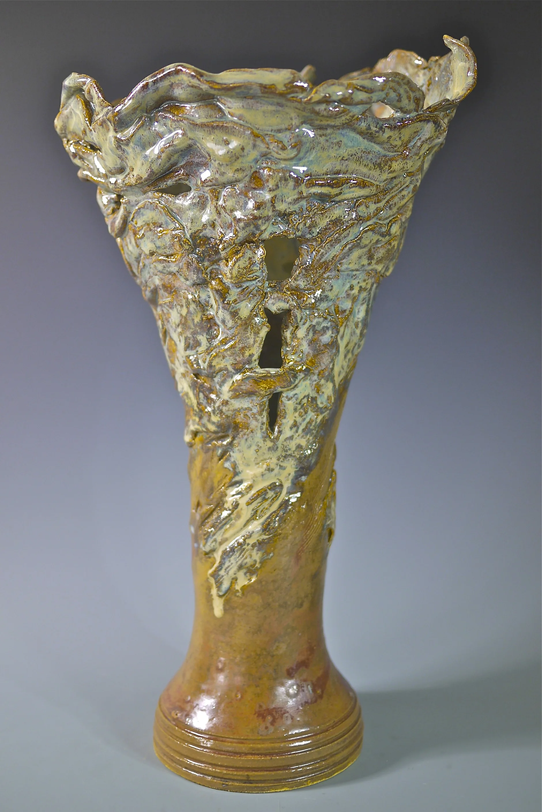 Sculpture Vase Tan