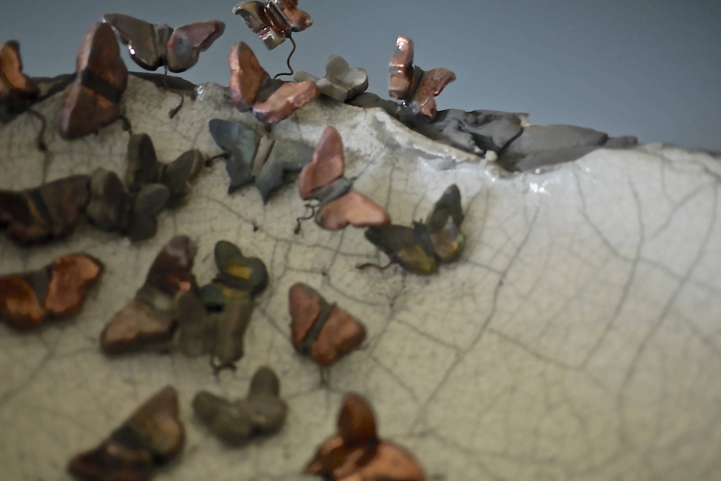 Detail Copper Butterfly Bowl
