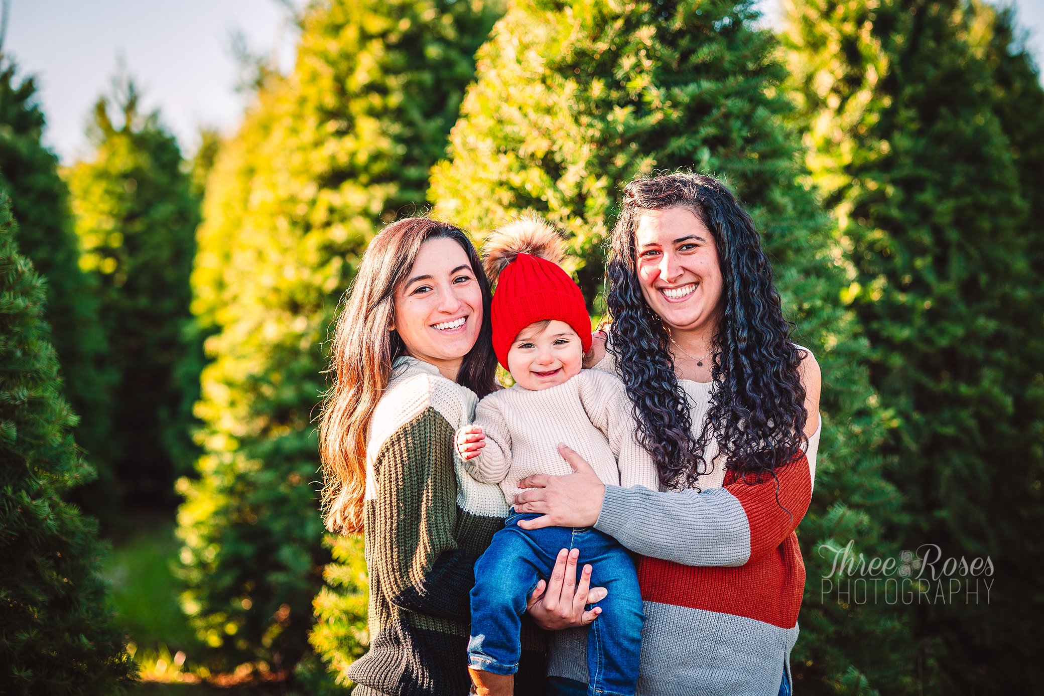  Mom, her sister, and her daughter have photos taken at a christmas tree farm   dallas oregon  family photographer 