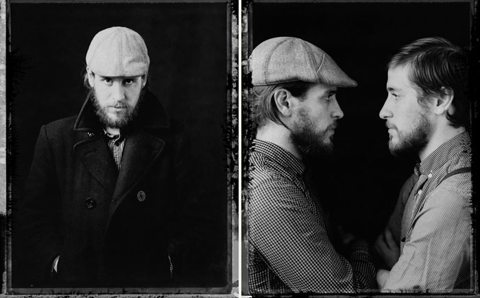 Portraits of the Brothers Wright by Stephen DeVries . (Left: Brandon Wright; Right: Brandon - left, Brian - right).