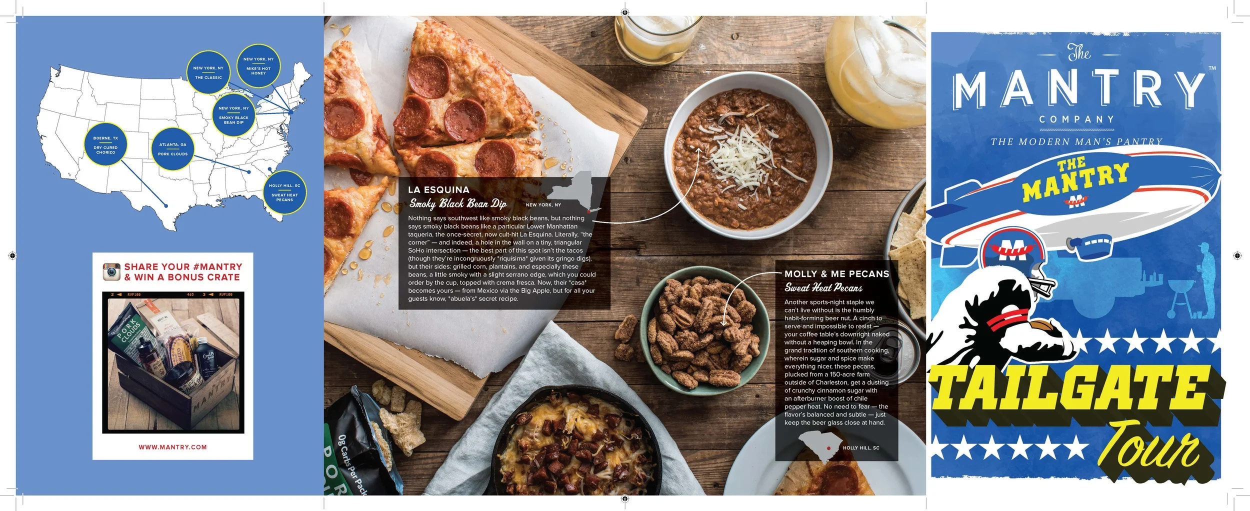 Food & prop styling, "Tailgate Tour", Mantry Manual, January 2015