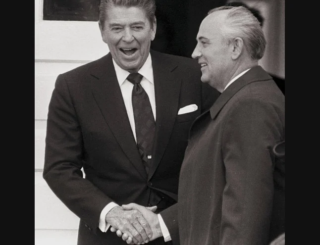 Reagan and Gorbachev in Reyjkavik. The world has changed out of recognition since then.