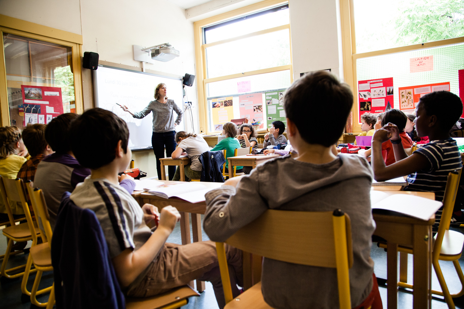  Dans la classe. École aujourd'hui, Paris.  Commande pour Télérama. 