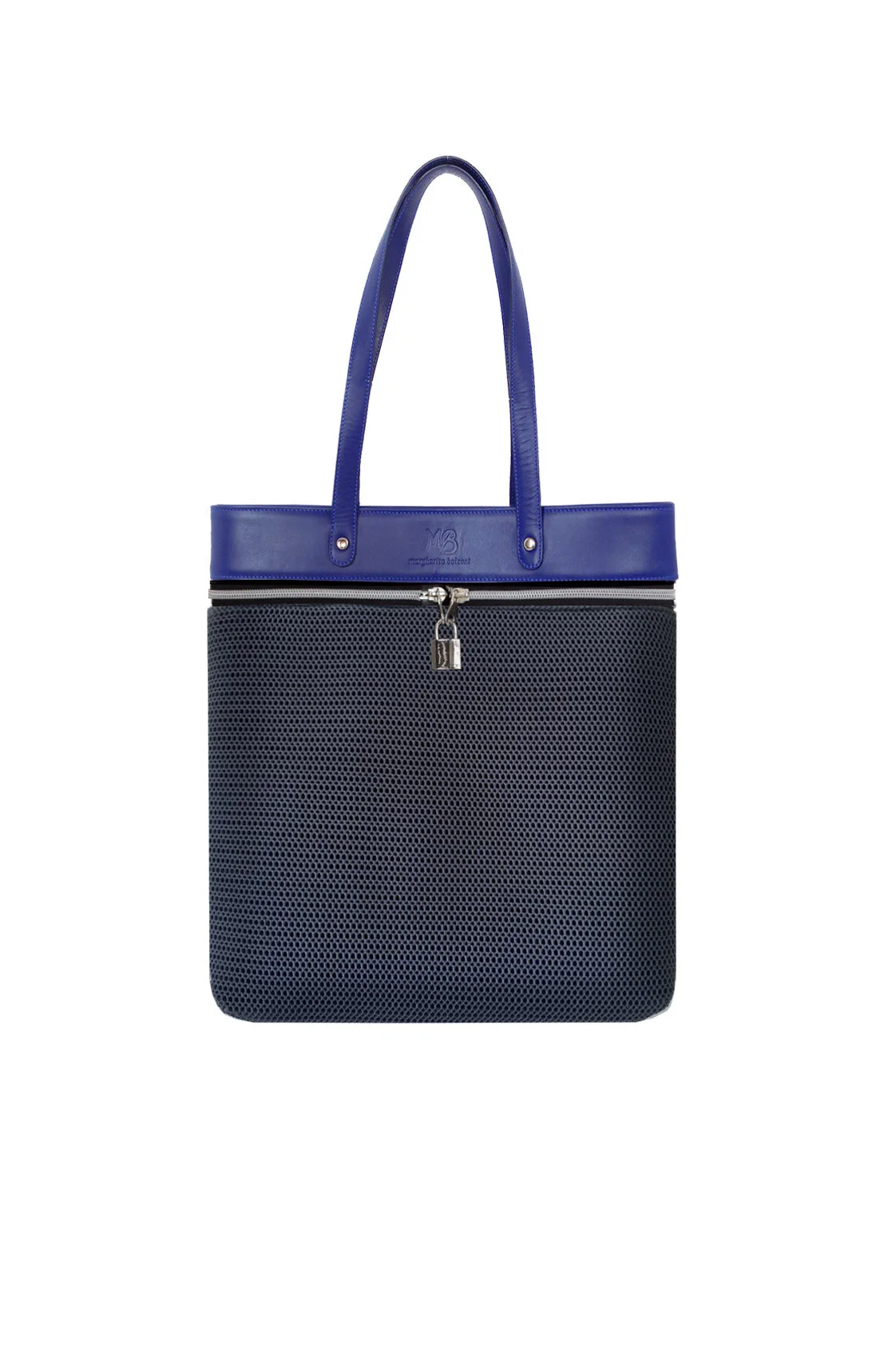 Be Wright Tote - Blue- Neoprene Grey