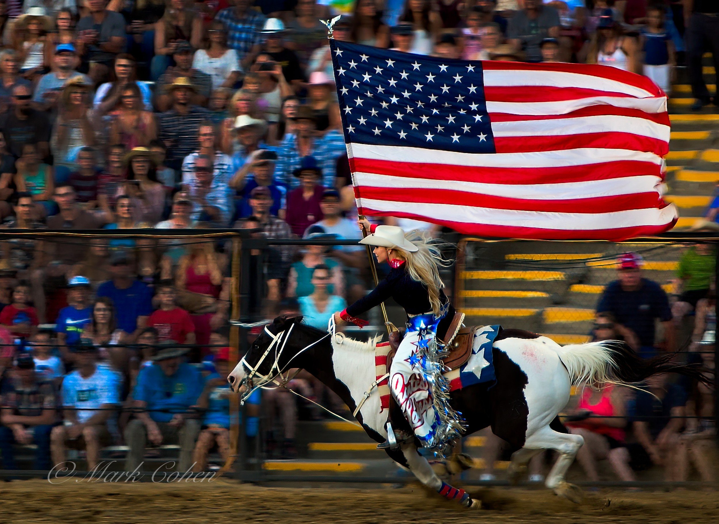 Presenting the flag at the Rodeo