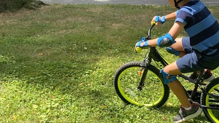 &ldquo;For real life, you were my age in the 80s and you didn&rsquo;t wear a helmet?&rdquo; Training wheels off today!