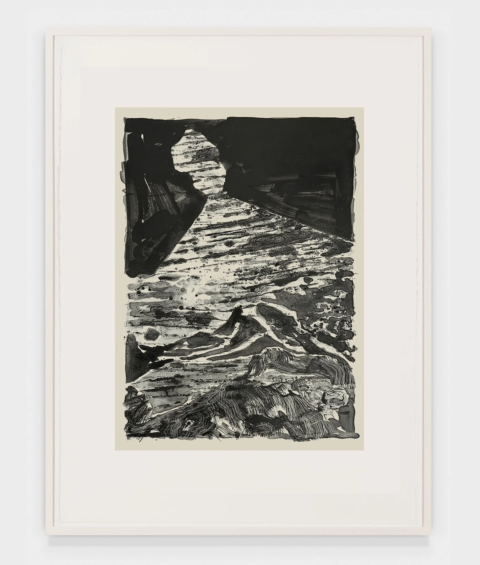  Stone lithograph with kita-kata chine-collé Magnani paper. 22 × 17 inches. 