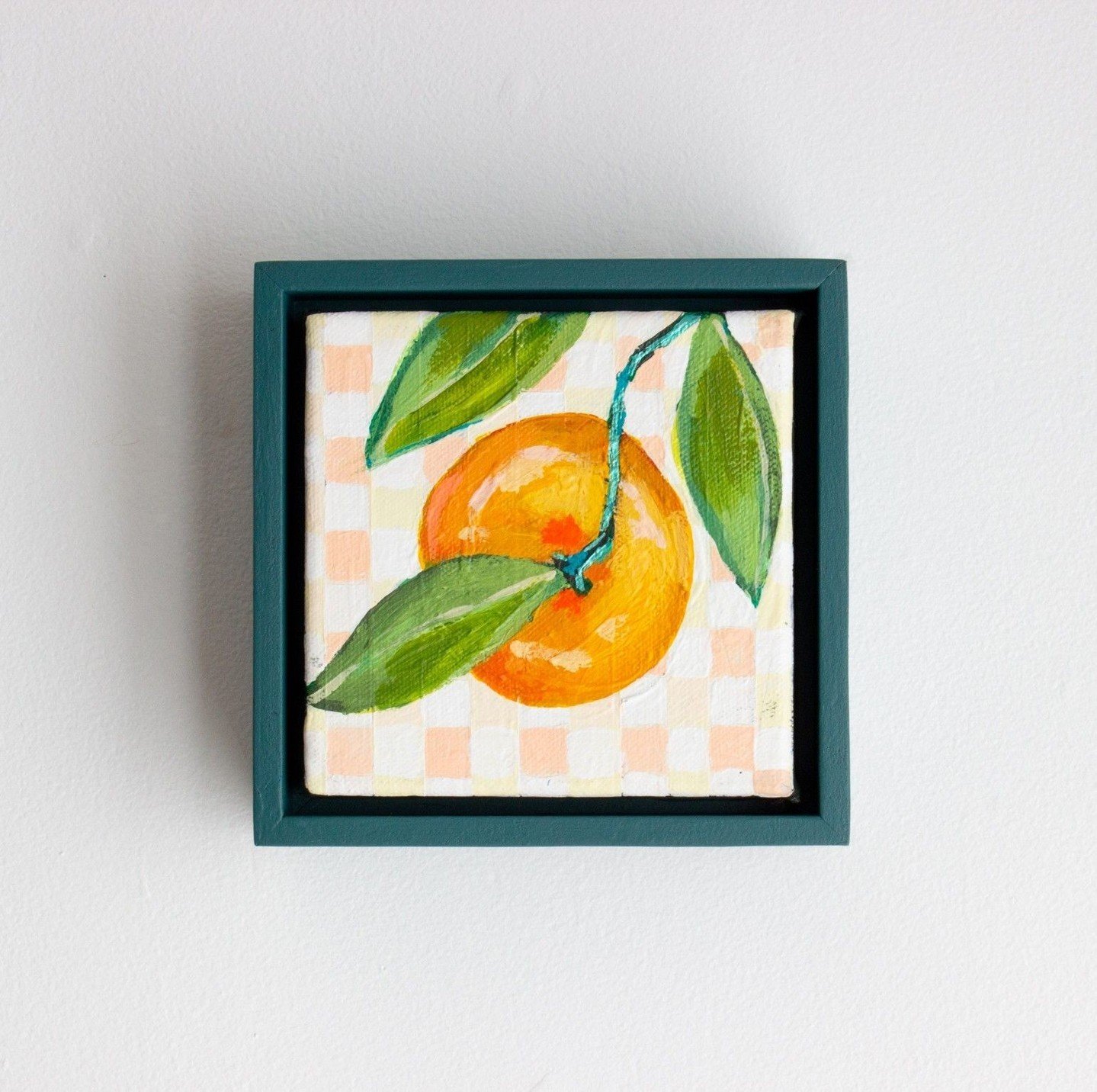 Only three &quot;cuties&quot; left at @themillergallery 🍊 I can't decide what my favorite part about these pieces is.. the metallic green or the delicious teal hand painted frame | available at themillergallery.com.⁠
⁠
#colorfulworld #collectart #ar