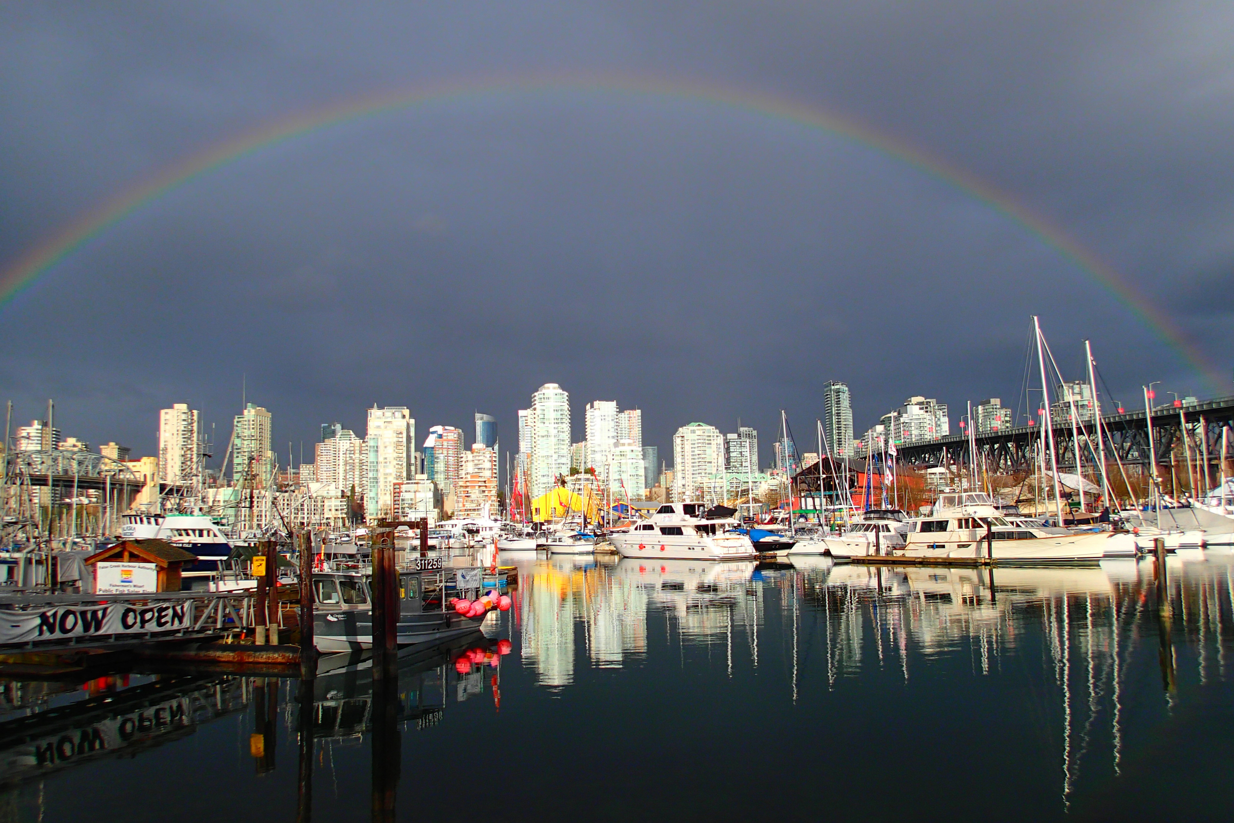Rainbow Over Downtown Vancouver