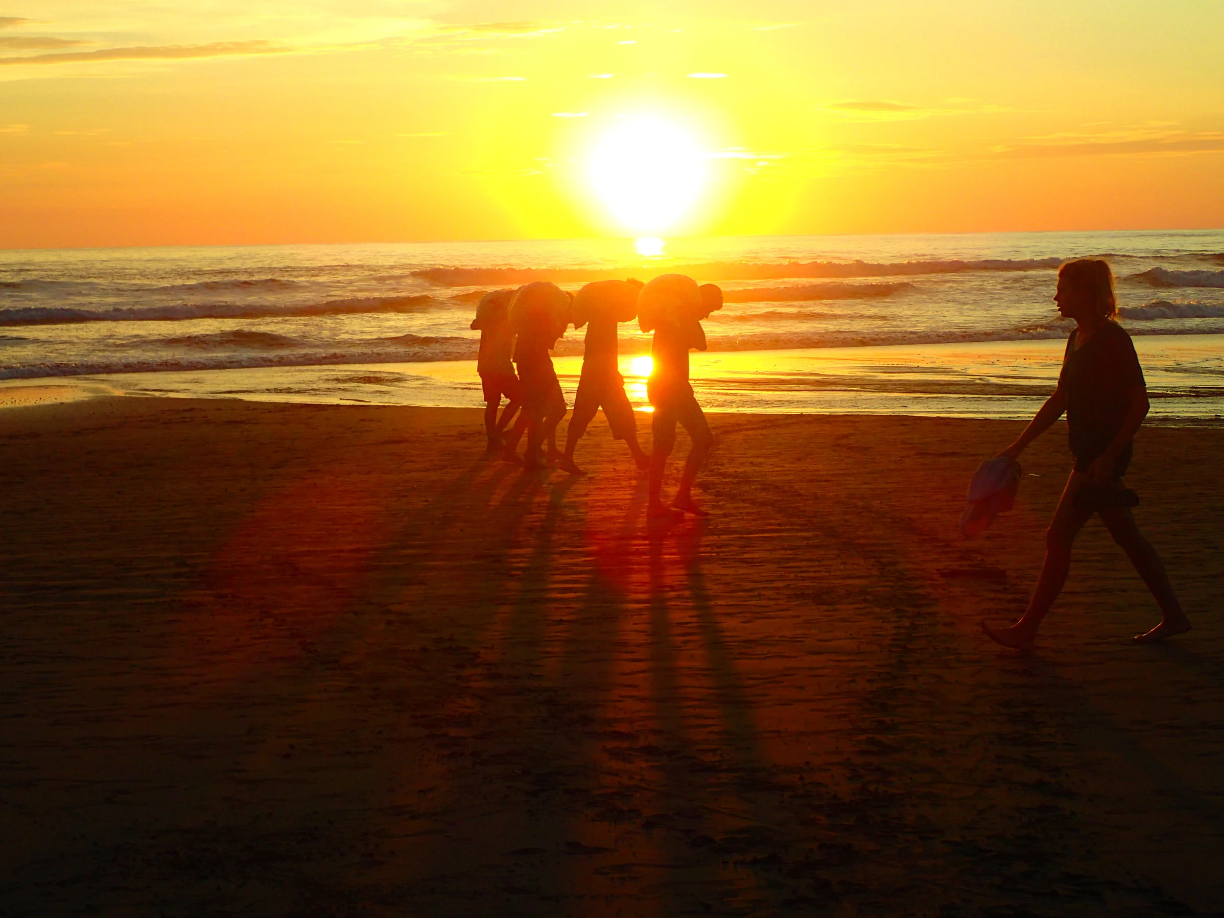 Locals gathering eggs for market