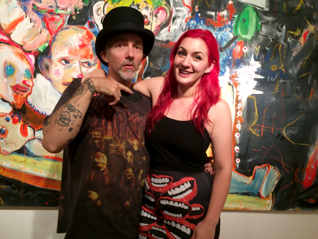 Darian Brenner and Scooter LaForge at the opening of "How to Create a Monsterpiece"