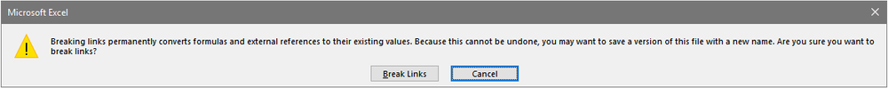 Break External Links In Excel Spreadsheet File