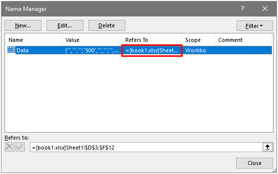 Remove Named Range External Links