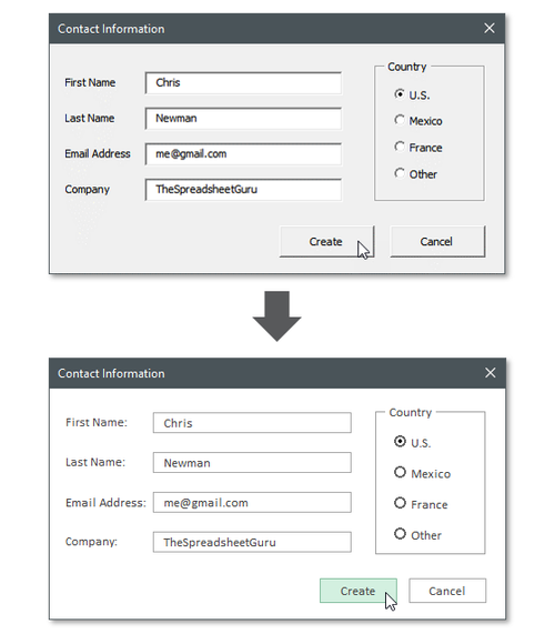How To Build A Modern Looking Vba Userform Thespreadsheetguru