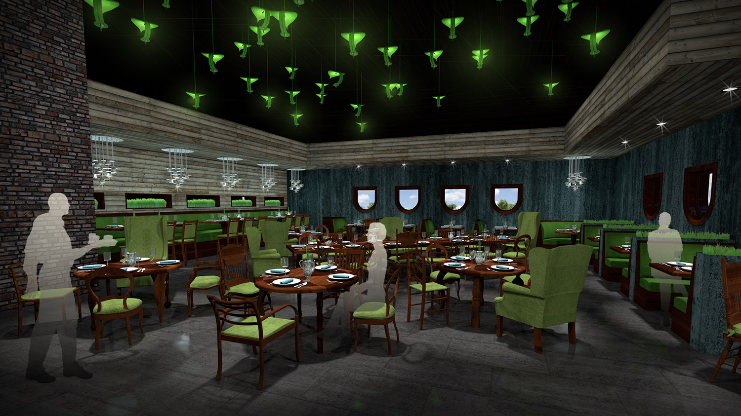 Vectorworks restaurant rendering
