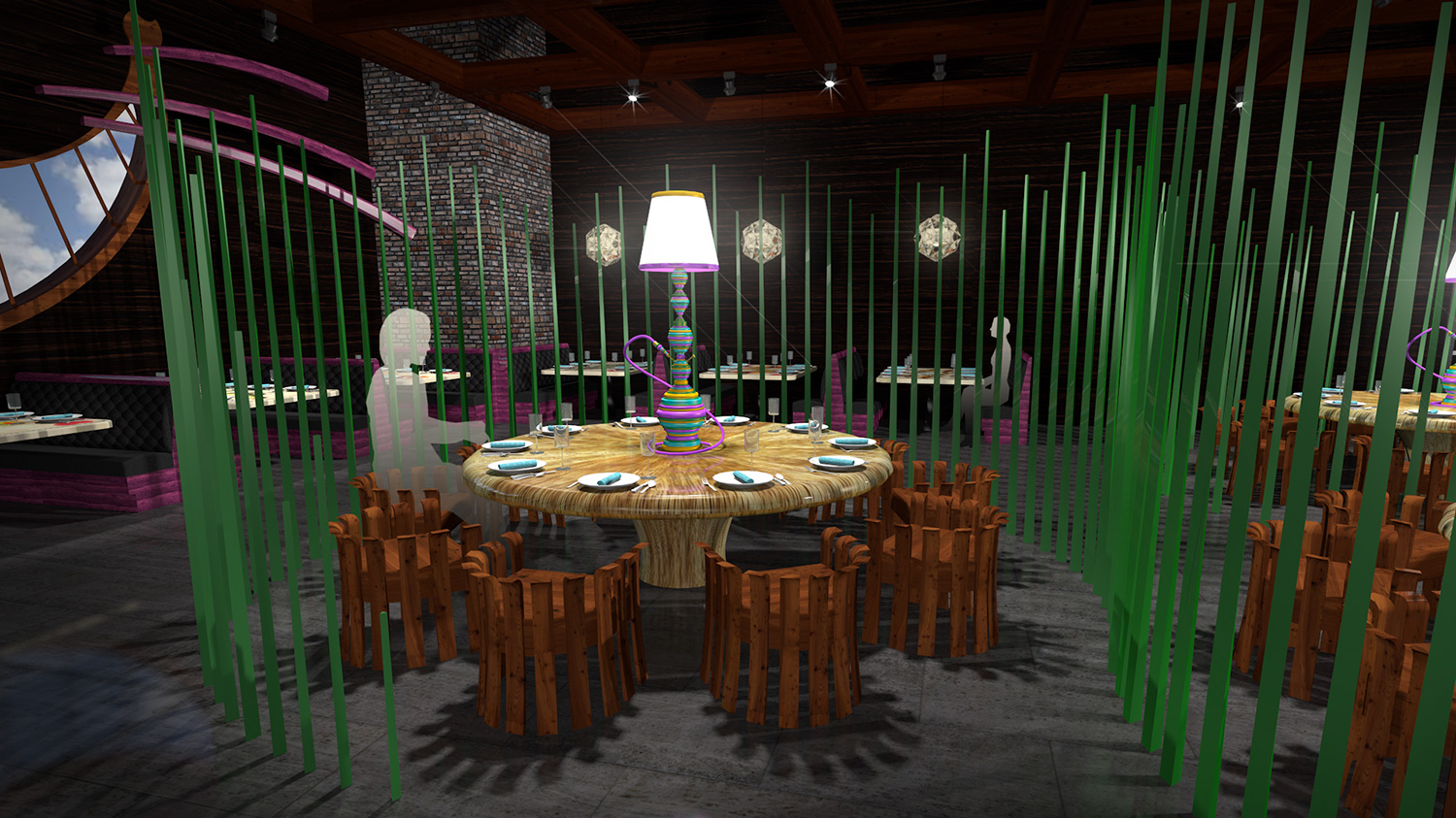 Vectorworks restaurant rendering