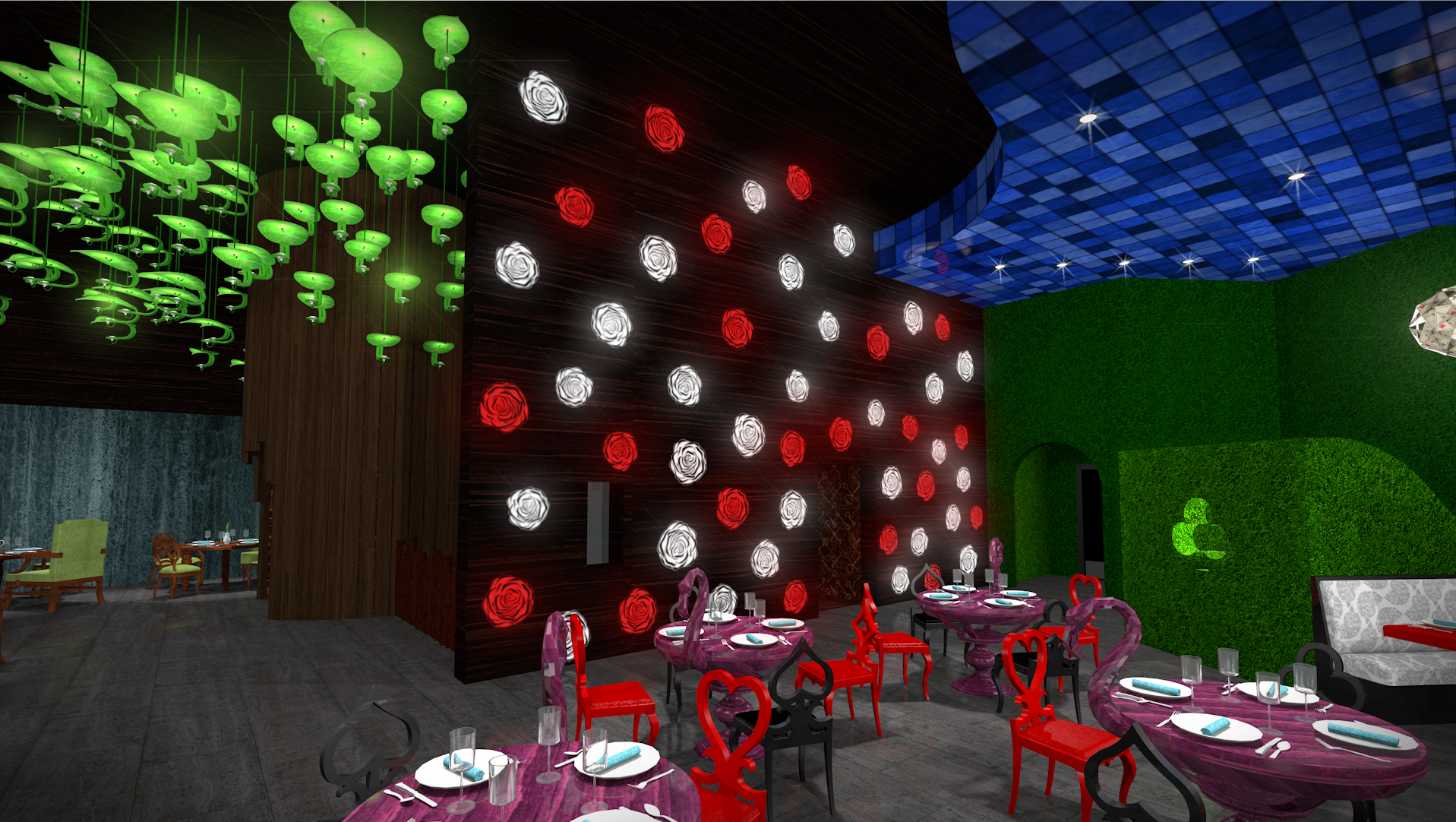 Vectorworks restaurant rendering