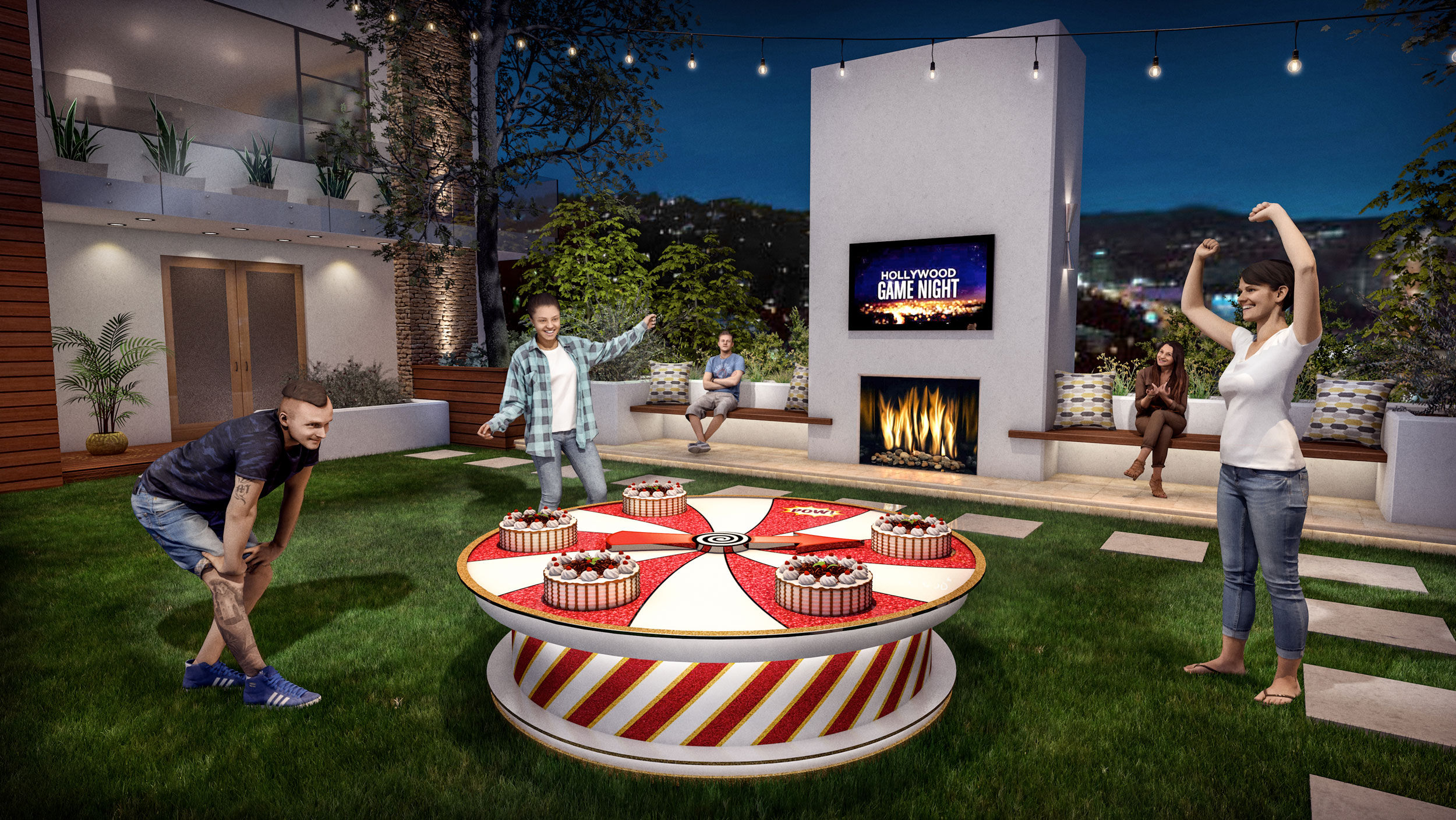 Vectorworks rendering for Hollywood Game Night tv show by Assistant Art Director Andy Broomell