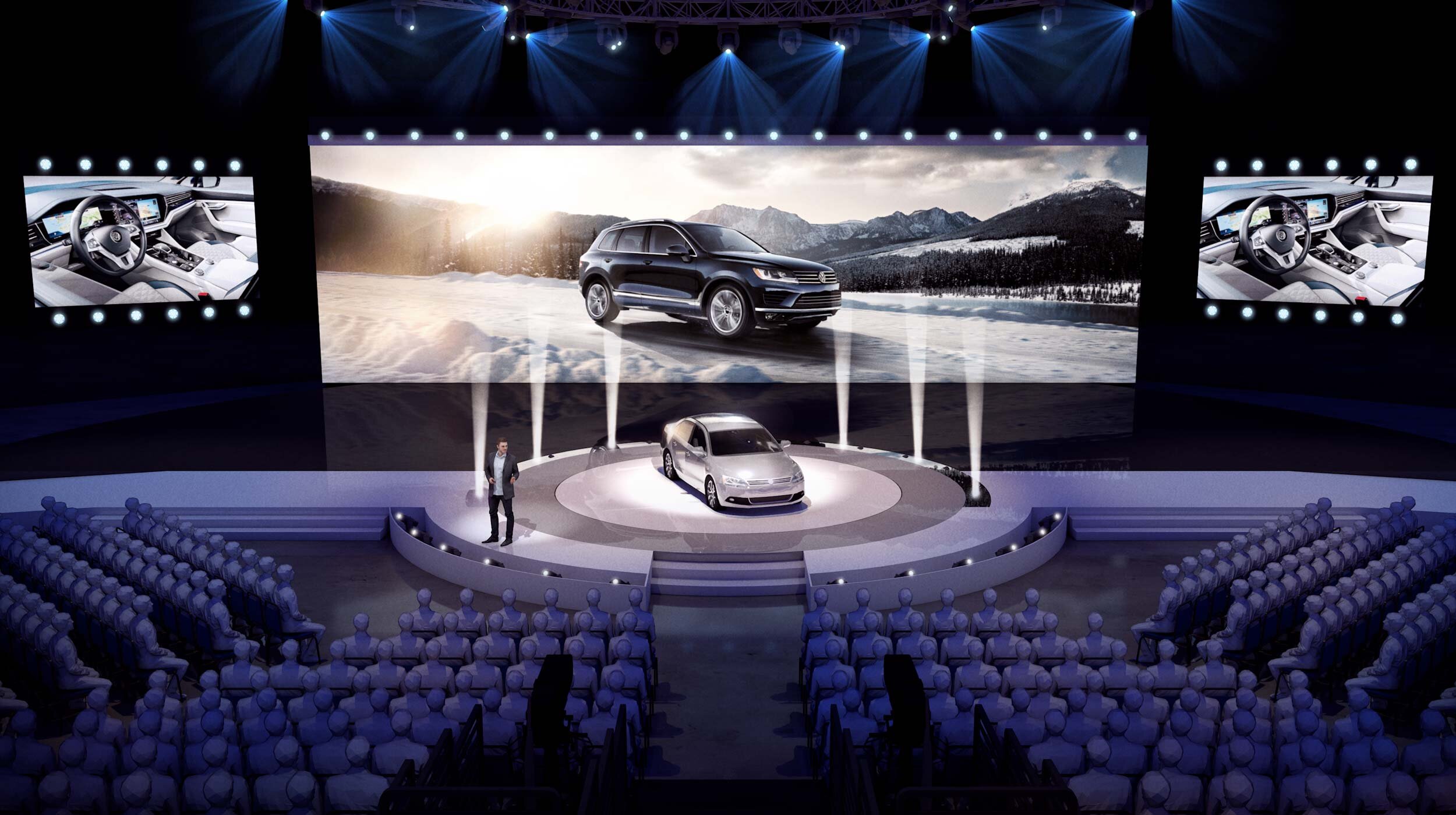 Vectorworks Rendering for Automotive Trade Show Event