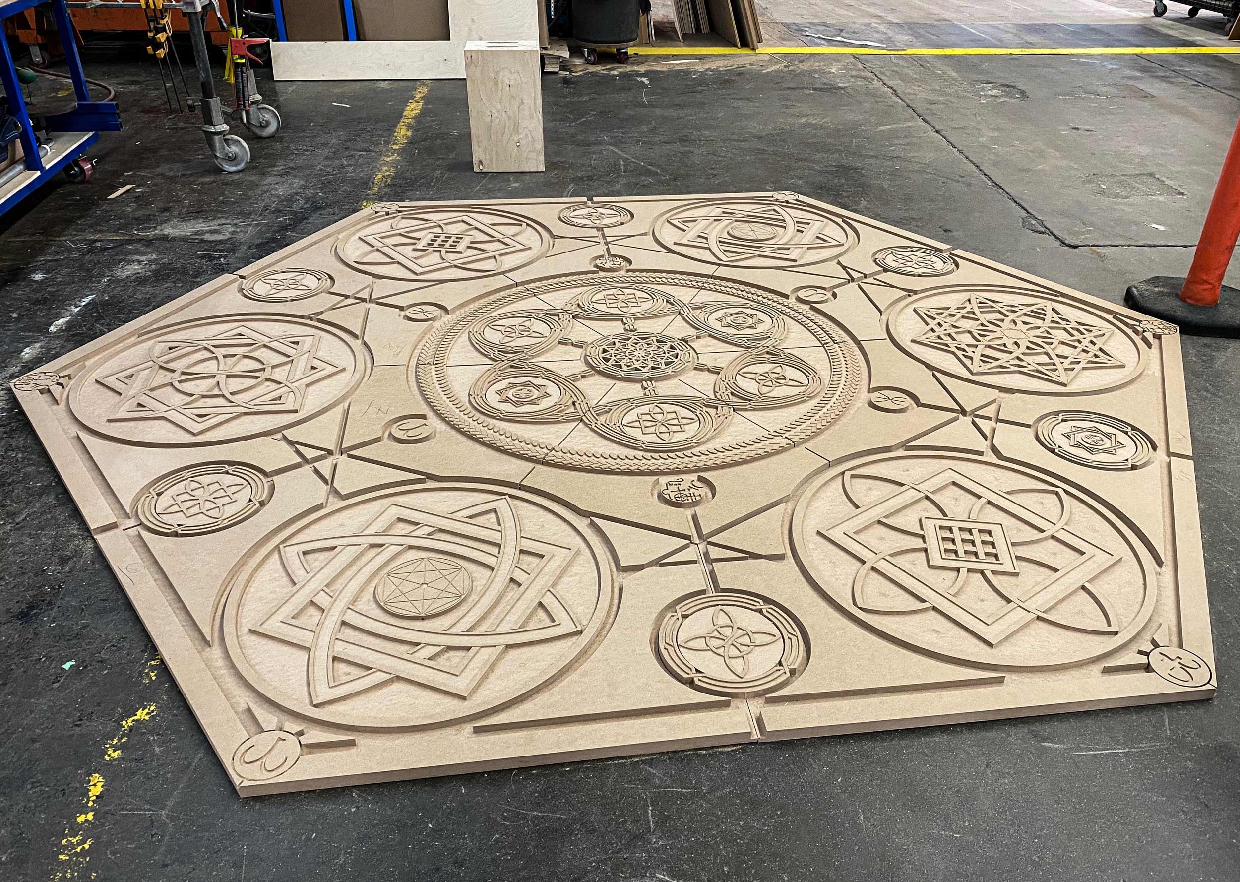  The 8 MDF pieces as received from the CNC vendor. 