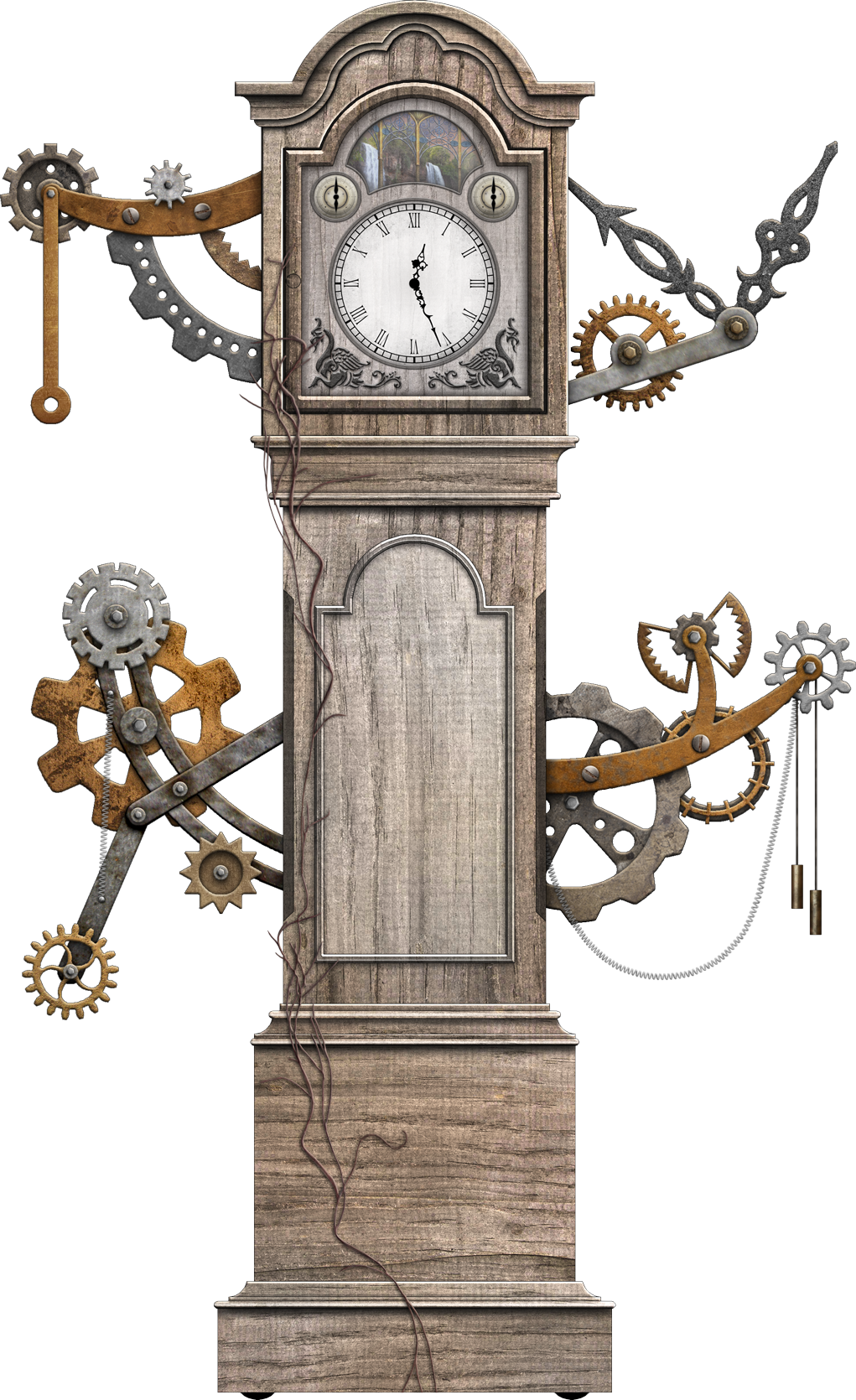  ENCHANTED GRANDFATHER CLOCK - Paint Elevation  The Gift  (Anthem of the Seas) 