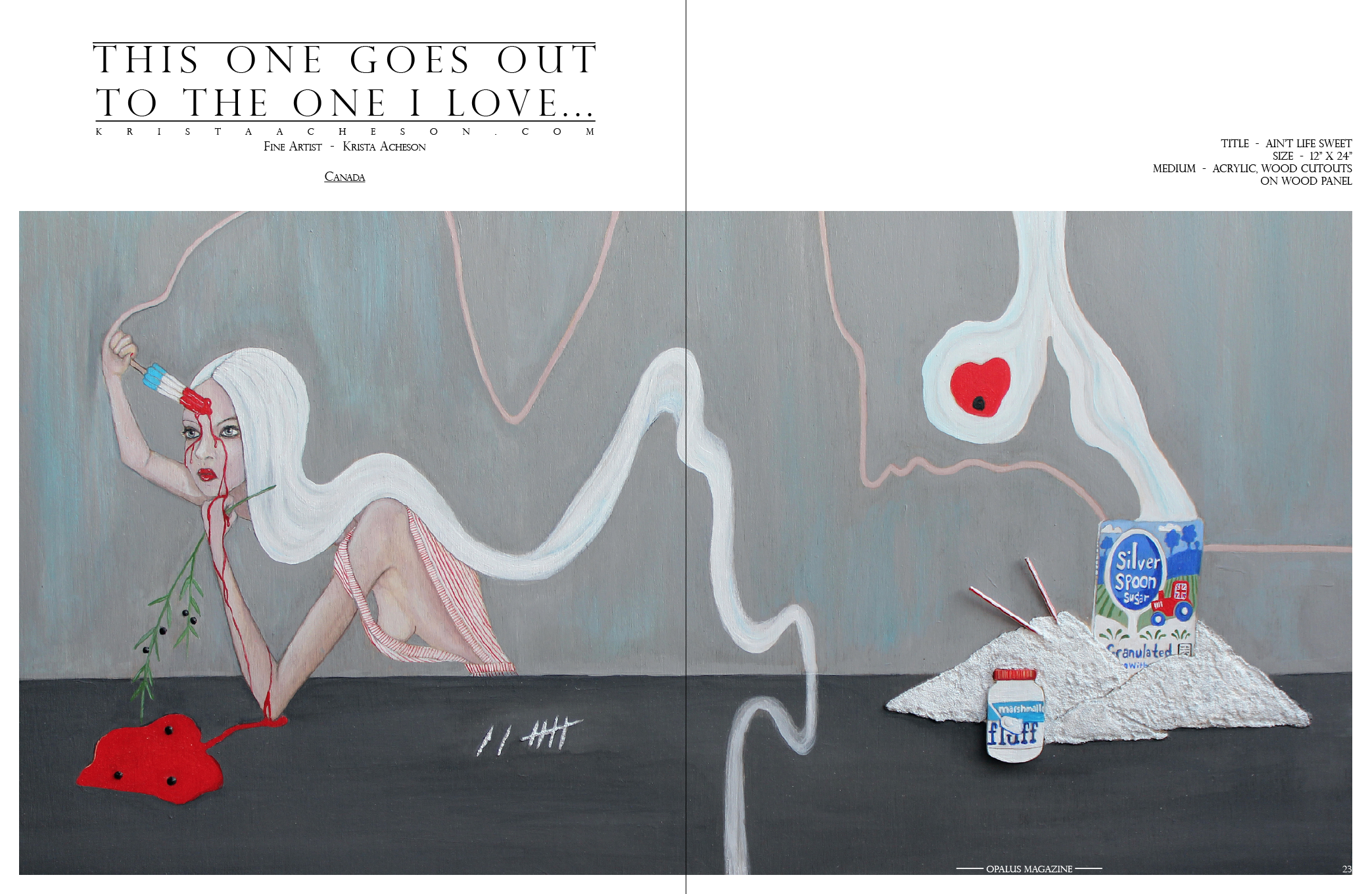 Title - Ain't Life Sweet Size - 12" X 24" Medium - Acrylic, Wood cutouts on wood panel