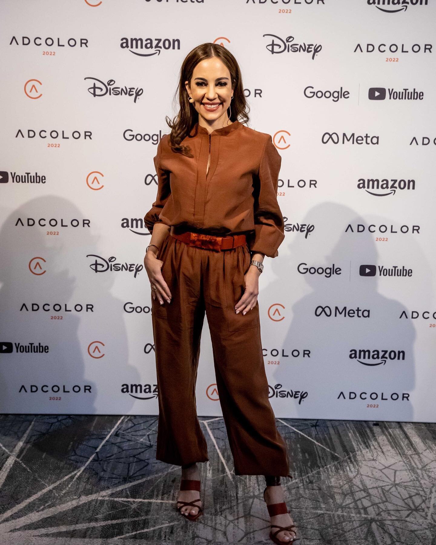 AdColor Day 1 🧡 

So many of you are asking me about the pantsuit: it&rsquo;s by Colombian designer @silviatcherassi, who is dressing me for the whole conference. 

Today: we heard from the Director of Black Panther &amp; Wakanda Forever: Ryan Coogl