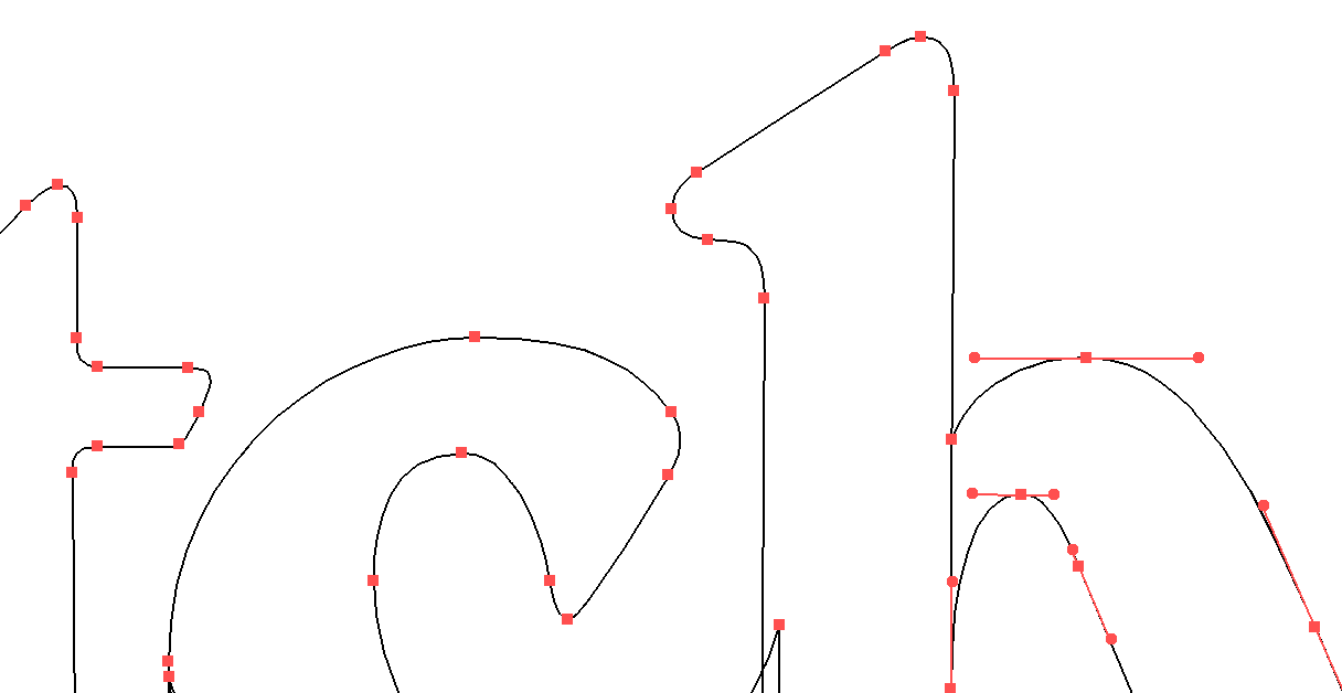 Closeup of bezier curves. Each hand-drawn logo is vectorized for a sharp appearance at and size: 100% scalable.