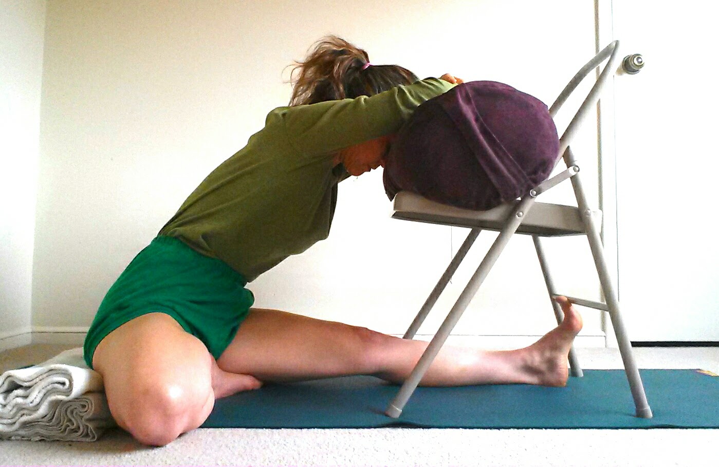 Janu Sirsasana With Chair Janu Sirsasana With Chair