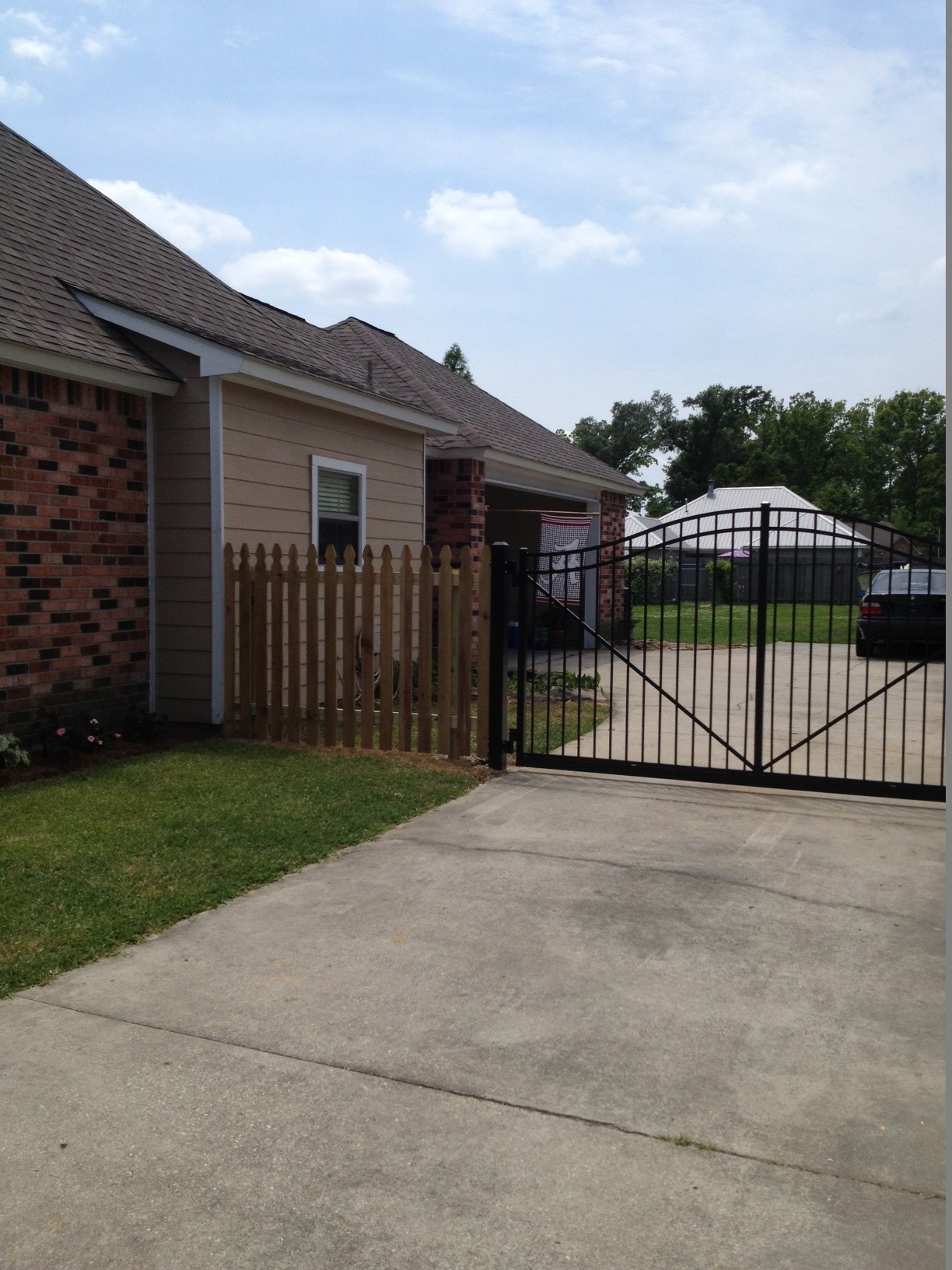 Before staining fence - Prairieville, La 