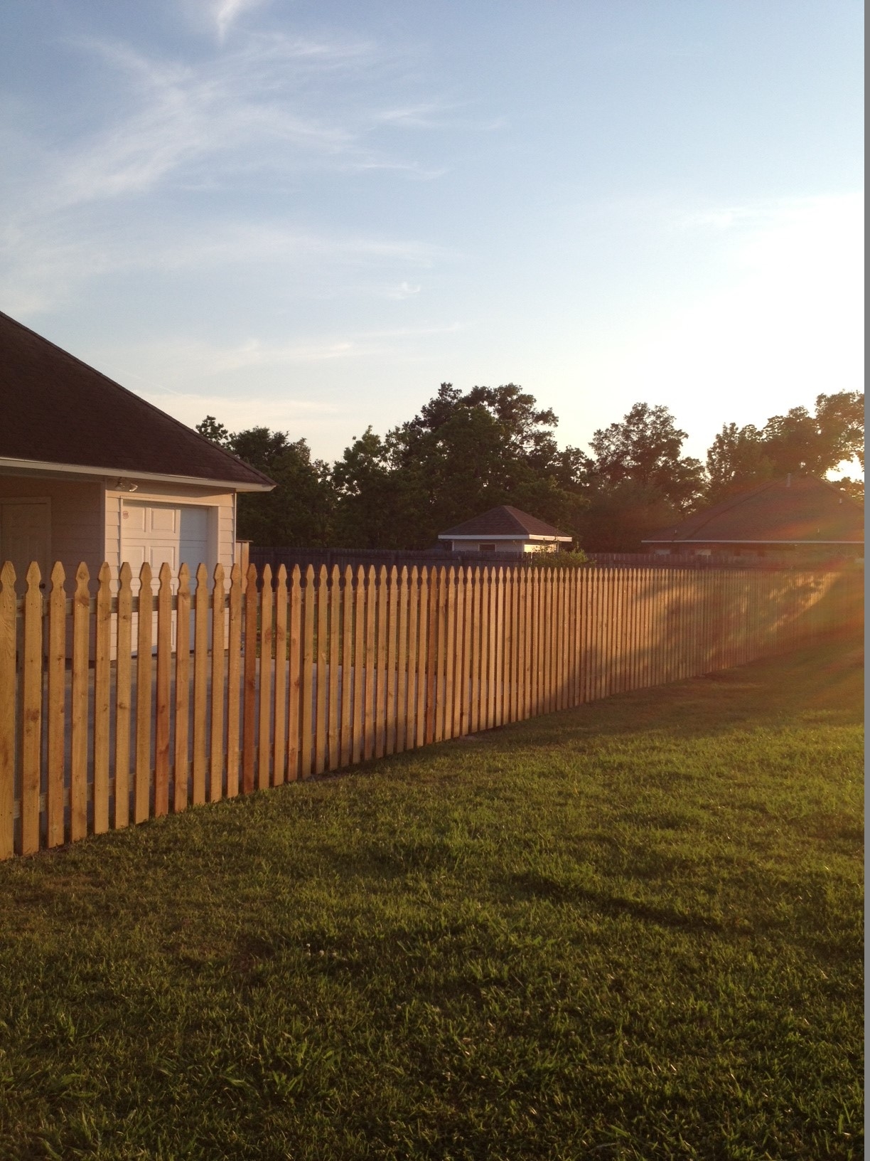 Before staining fence - Prairieville, La