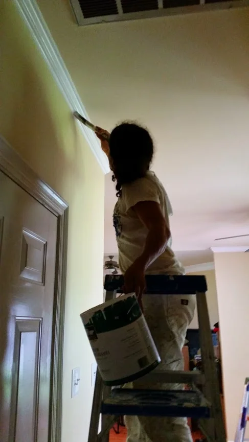 Yonny doing finishing touches.