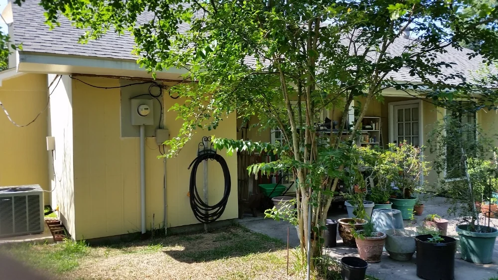 BEFORE painting - Exterior hardy board siding