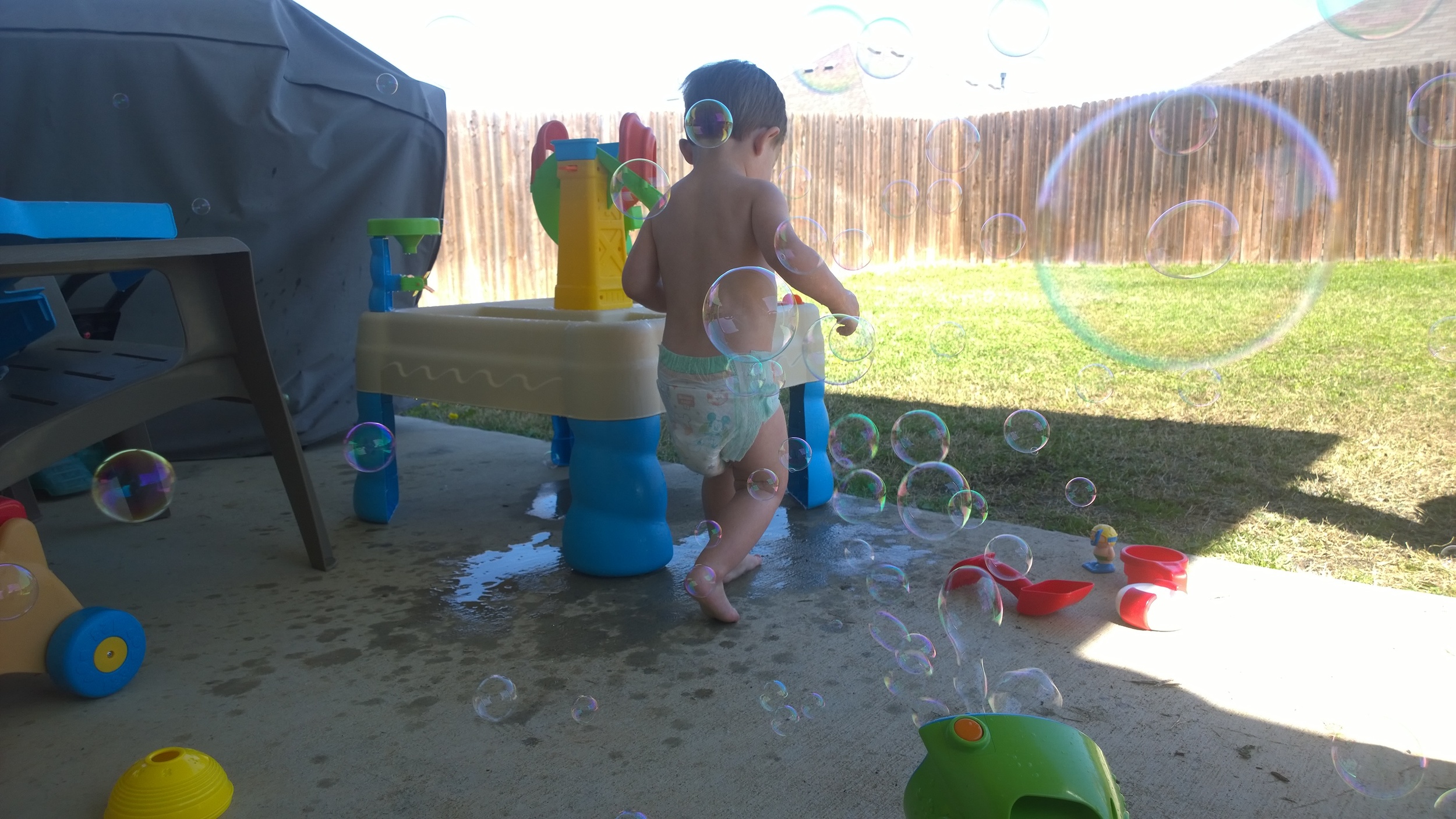 I don't post bath pictures online...just can't do it, but here is a bubble pic!
