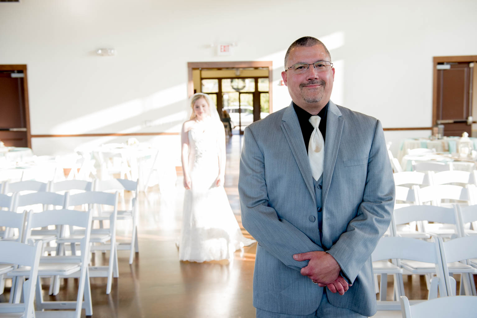 First look with the Father of the Bride!!