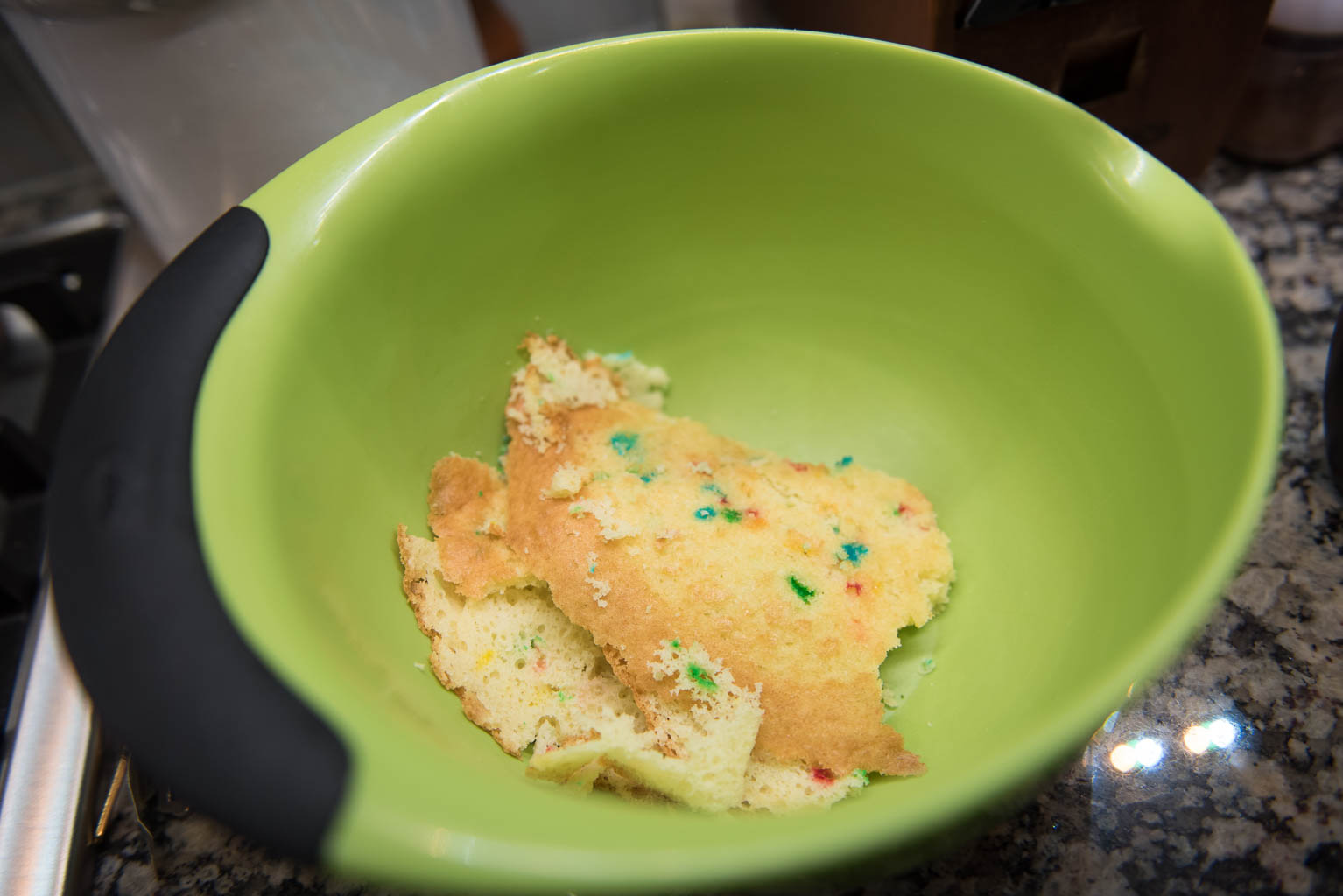 save the scraps for the cake ice cream scoop! 