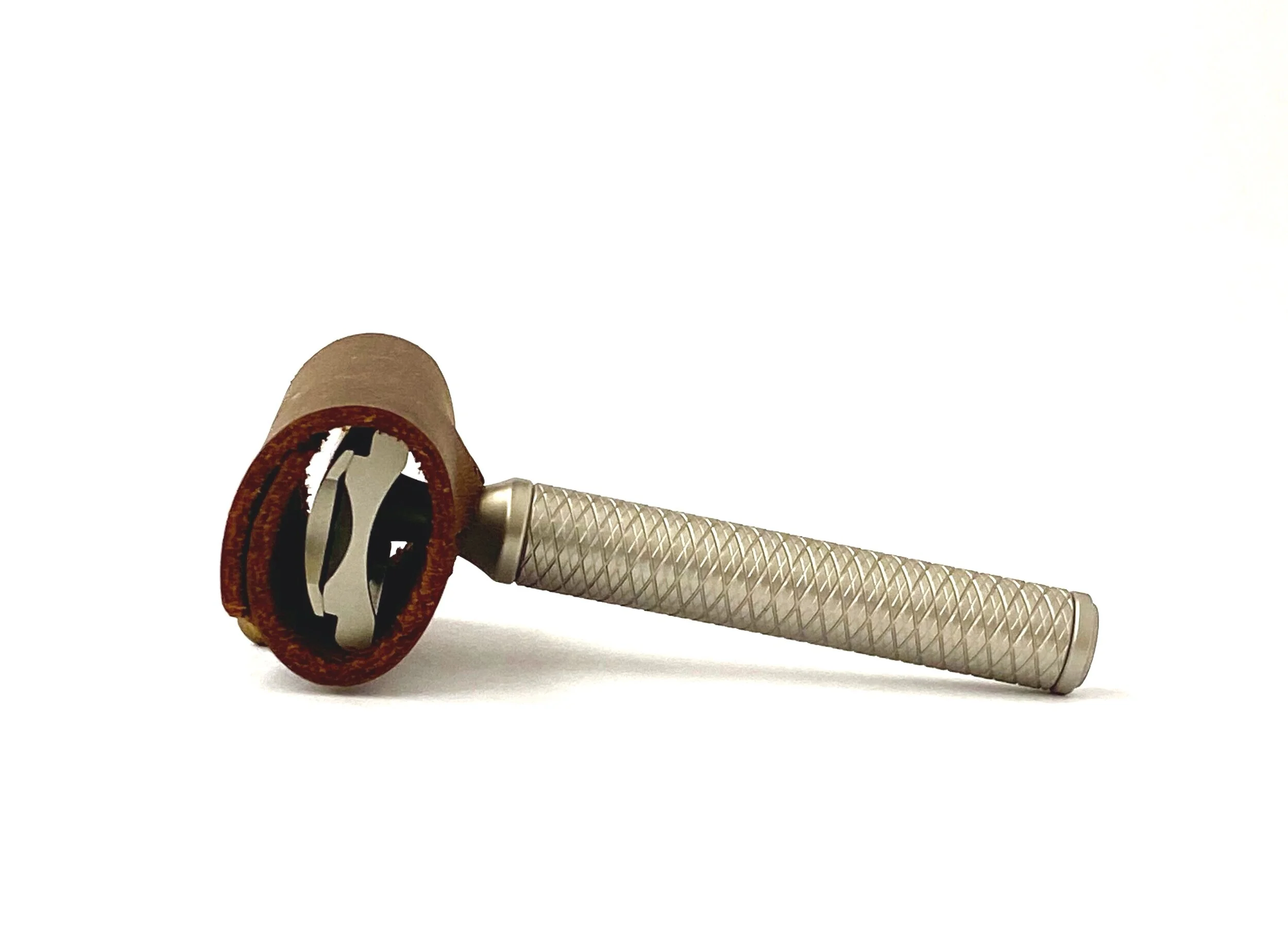 Razor Jacket, Razor Cover, Leather protect razor, travel razor, Captain's Choice, shaving gear