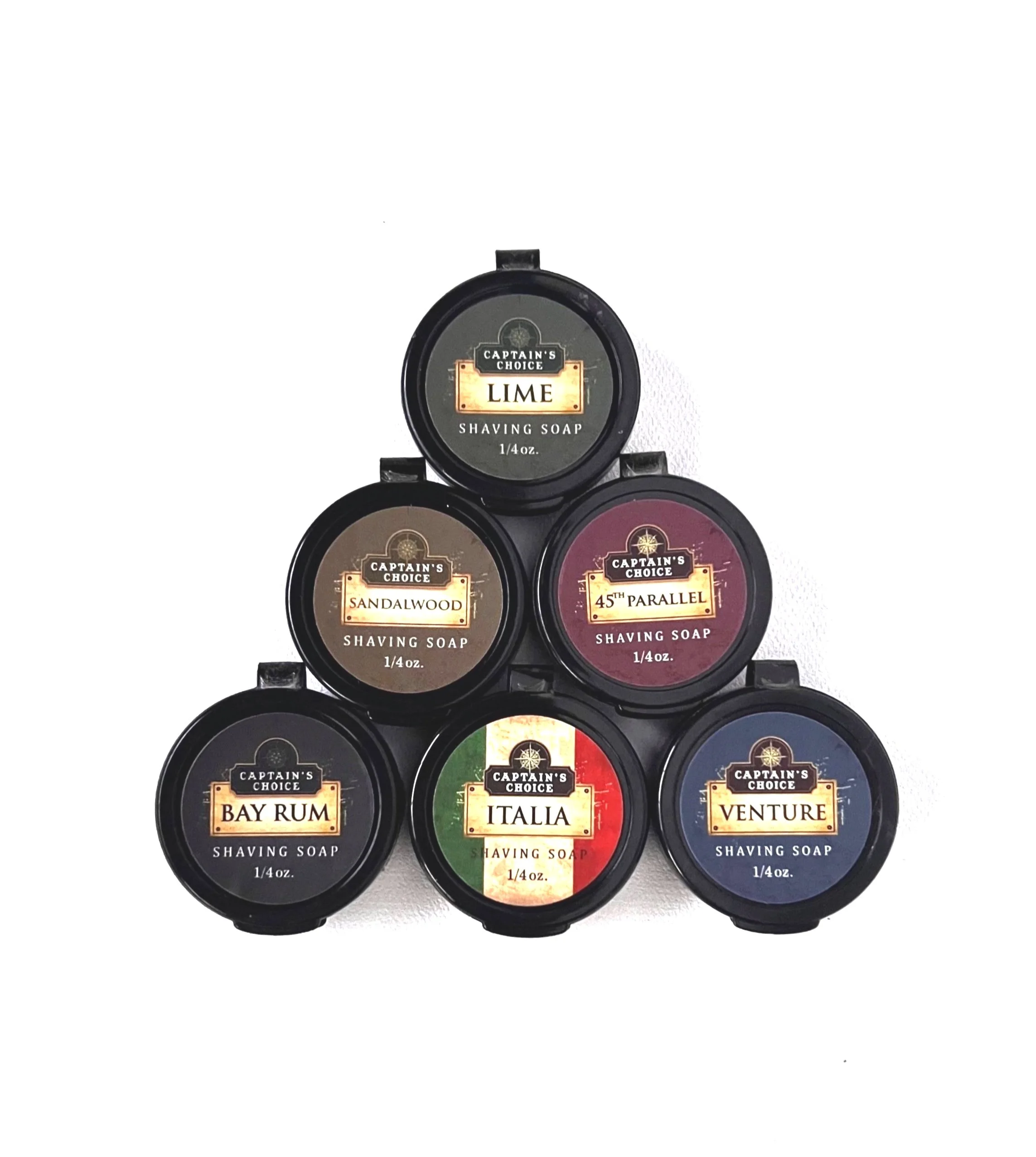 shaving soap, shaving soap samples, captain's choice, shaving soap gift, gift for men, men's shaving, shaving soap pack