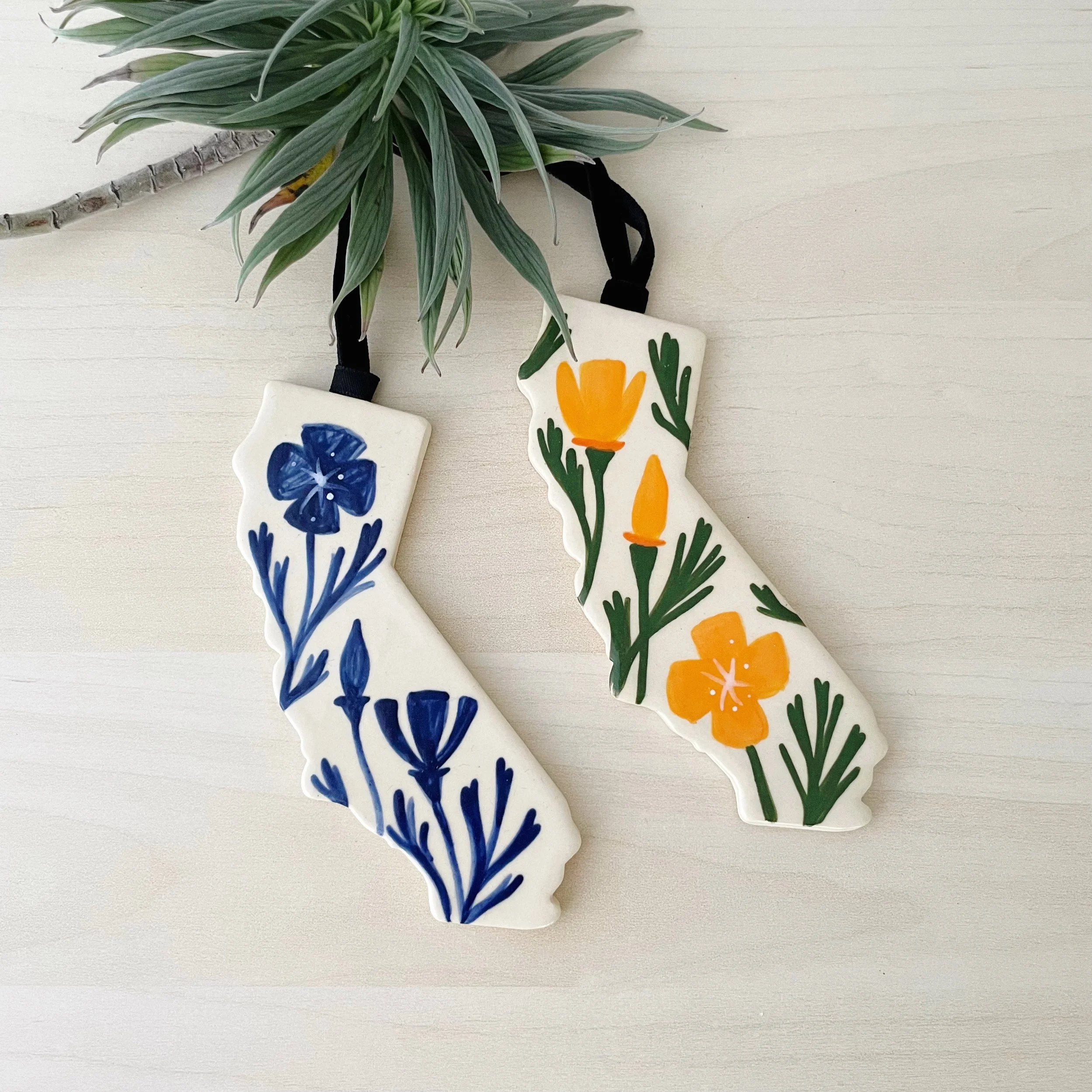 California Poppy State Ornaments