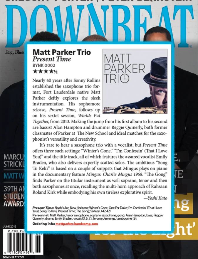 DOWNBEAT GIVES 'PRESENT TIME' ★★★★1/2 STARS