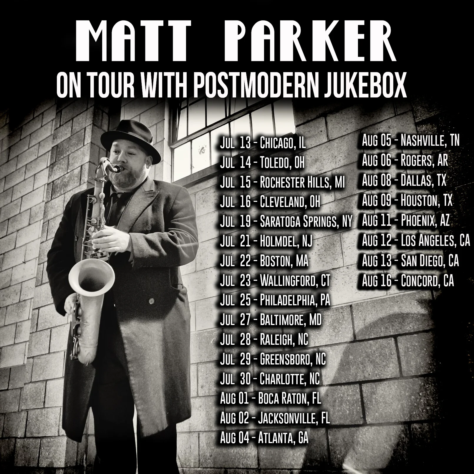 Matt's joining Postmodern Jukebox for a Big Summer Tour