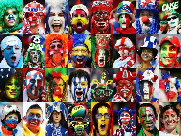 世界杯上，脸上有彩绘的来自32个国家的球迷。但他们敢穿连体紧身衣吗？