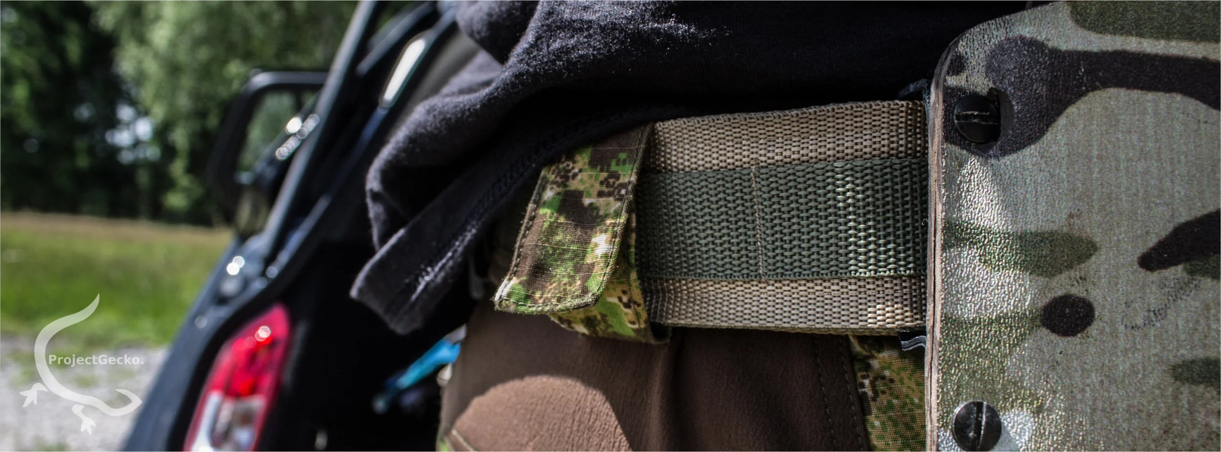Duty belt with a P8 Holster & 3 magazine holders.