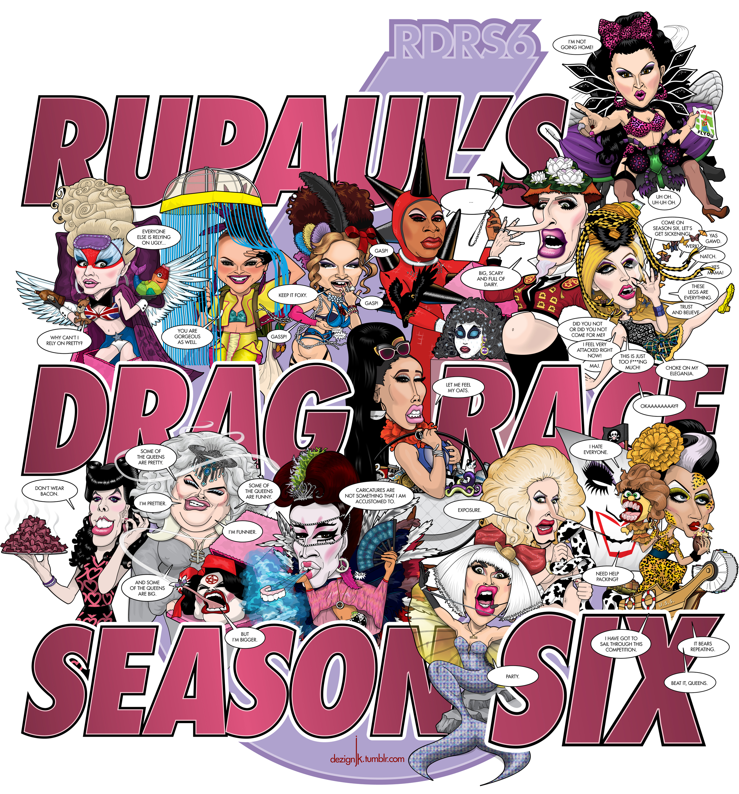The cast of RuPaul's Drag Race Season Six