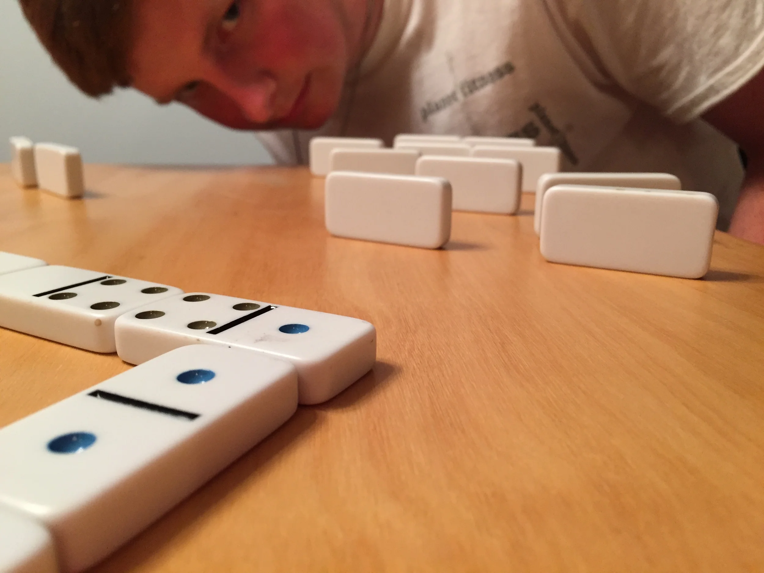 Dominoes with my brother. So social!